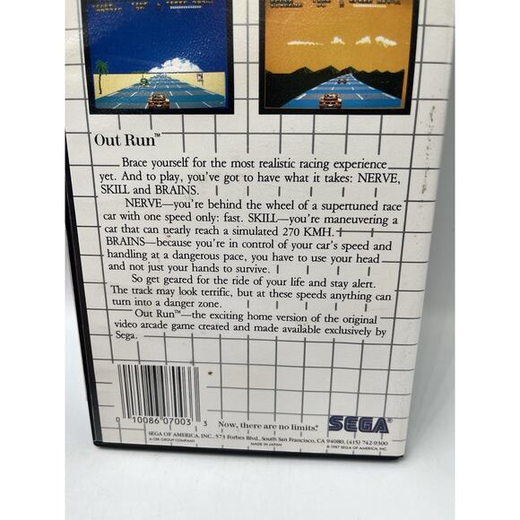 Out Run (Sega Master, 1987) CIB - Picture 3 of 9
